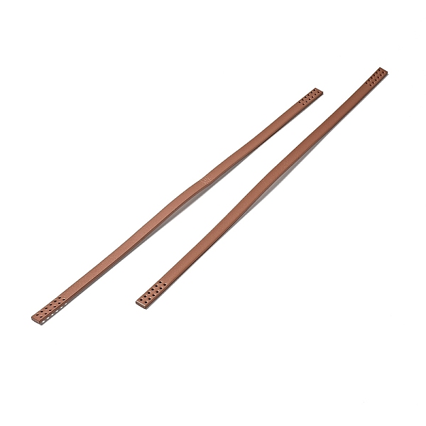 

PandaHall Cowhide Leather Sew On Bag Handles, Bag Strap Replacement Accessories, Camel, 39x1x0.3cm, Hole: 1.5mm Cowhide Flat Brown