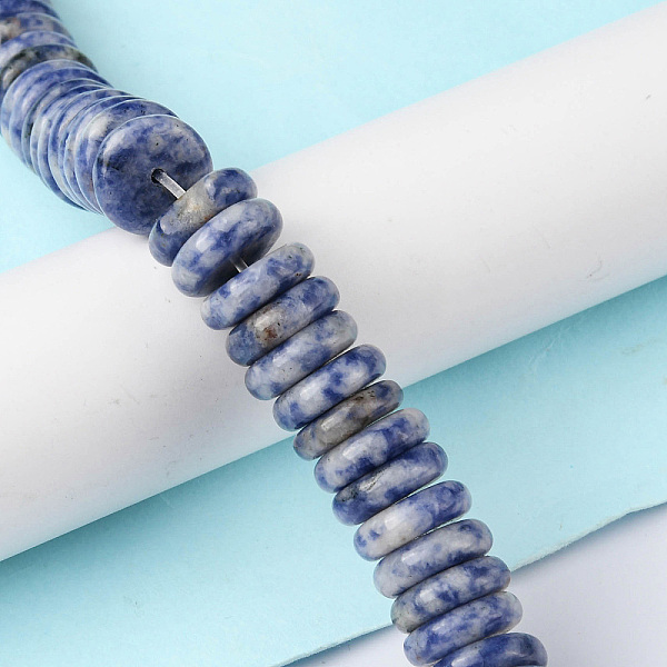 Натуральное синее пятно нитки из бисера яшмы