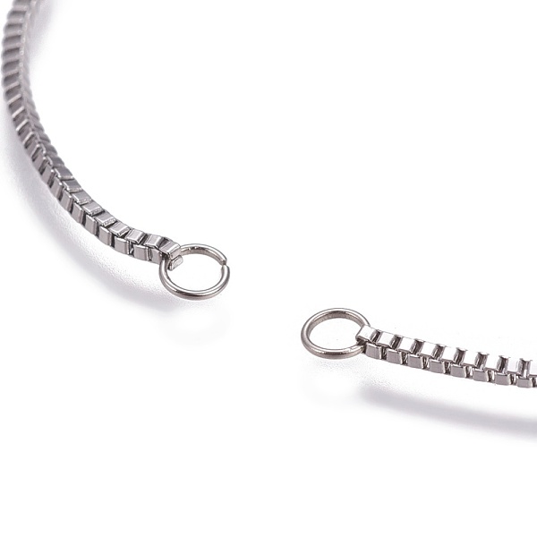 

PandaHall Stainless Steel Slider Bracelet Making, with Box Chains, Heart, Stainless Steel Color, Single Chain: 4-1/4 inch(10.9cm), Total...