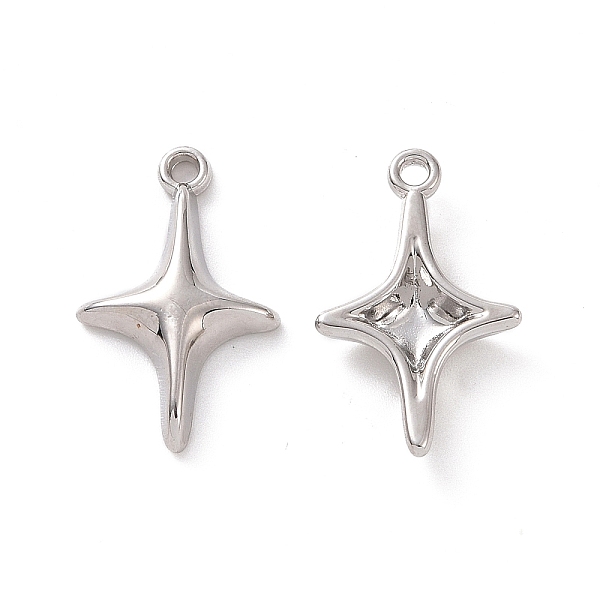 

PandaHall Rack Plating Alloy Pendants, Cadmium Free & Lead Free & Nickle Free, Star Charm, Platinum, 19x12x3mm, Hole: 1.4mm Alloy Star