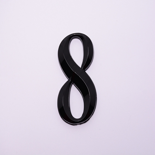 

PandaHall Plastic & PVC Number Sign Labels, Black, Num.8, 8: 50x32x8mm Plastic Black