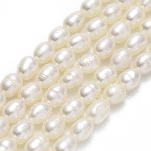 

PandaHall Natural Cultured Freshwater Pearl Beads Strands, Rice, Linen, 4.5~6x4~4.5mm, Hole: 0.6mm, about 62pcs/strand, 14.37''(36.5cm)..., Brown