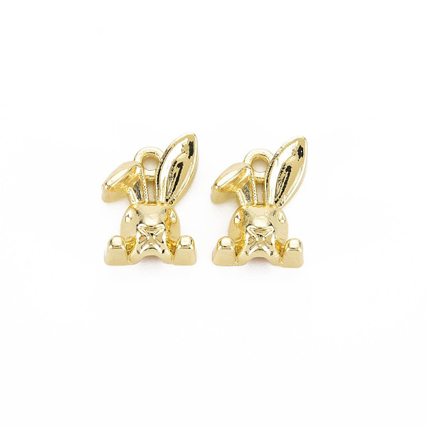 

PandaHall Rack Plating Alloy Charms, Cadmium Free & Nickel Free & Lead Free, Rabbit, Light Gold, 14.5x11x5.5mm, Hole: 1.5mm Alloy Rabbit