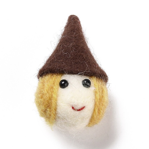 

PandaHall Wool Felt Display Decorations, Witch, Coconut Brown, 35~36x31~31.5x65.5~66.5mm Fibre Human