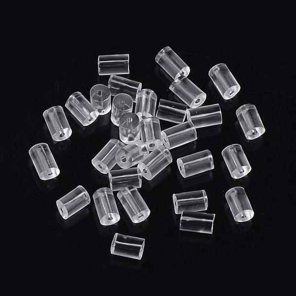 

PandaHall Plastic Ear Nuts, Earring Backs, Column, Clear, 3x3mm, Hole: 0.5mm Plastic Tube Clear