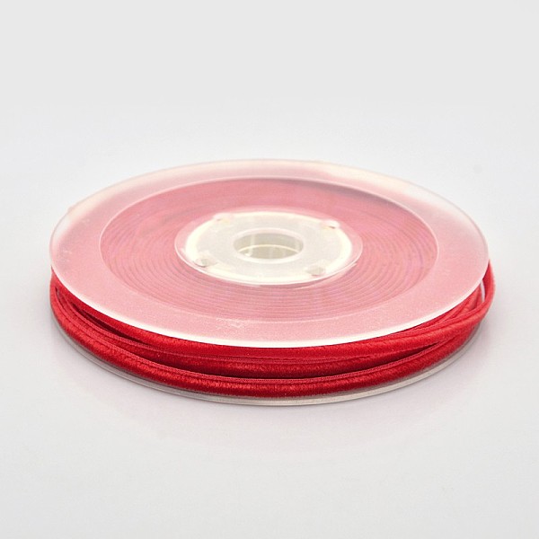 

PandaHall Polyester Velvet Ribbon for Gift Packing and Festival Decoration, Red, 1/8 inch(4mm), about 100yards/roll(91.44m/roll) Velvet None...