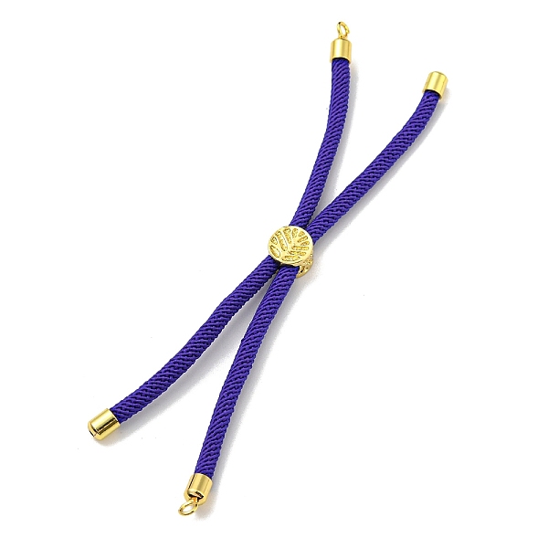 

PandaHall Nylon Cords Bracelet Makings Fit for Connector Charms, with Golden Brass Tree Slider Beads, Long-Lasting Plated, Dark Blue, 8-5/8...