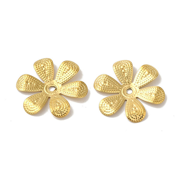 

PandaHall 304 Stainless Steel Bead Caps, 6-Petal Flower, Golden, 17.5x1.5mm, Hole: 1.4mm 304 Stainless Steel