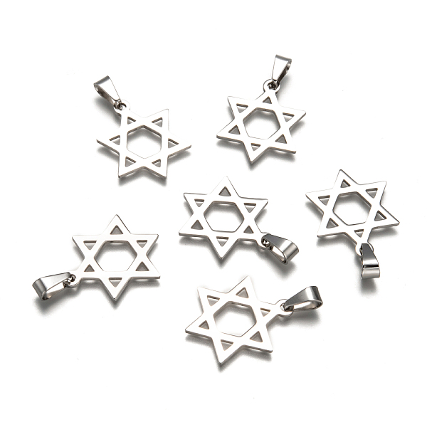 Boy Jewelry Original Color 201 Stainless Steel Pentagram Pendants