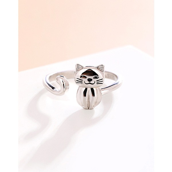 Cat Shape 925 Sterl… - image