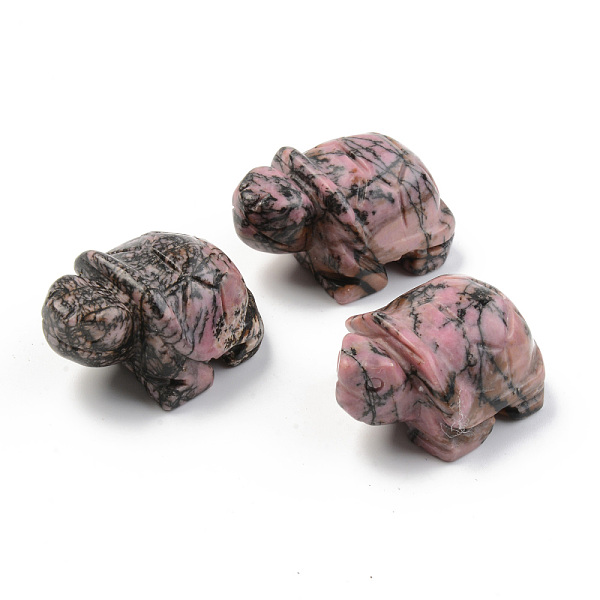 

PandaHall Natural Rhodonite Display Decorations, No Hole/Undrilled, 3D Tortoise, 40~42x28.5~29.5x18.5~21.5mm Rhodonite Tortoise