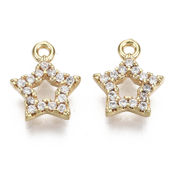 Charms In Ottone Micro Cubic Zirconia