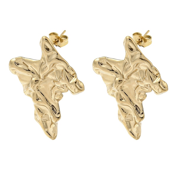 

PandaHall 304 Stainless Steel Stud Earrings, Twist Lightning Bolt, Golden, 37.5x26.5mm 304 Stainless Steel Lightning Bolt