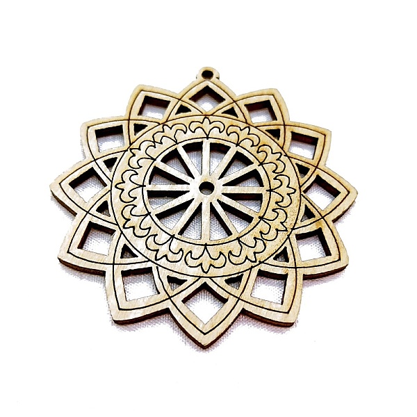 

PandaHall Hollow Wood Big Pendants, for Jewelry Making, Flower, 51~70x2~3mm Wood Flower