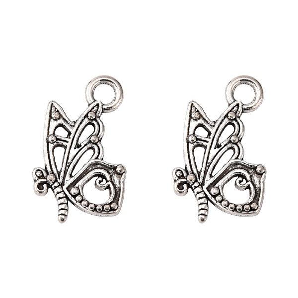 

PandaHall Tibetan Style Alloy Pendants, Cadmium Free & Lead Free, Butterfly, Antique Silver Color, 17x10x2mm, Hole: 2.5mm Alloy Butterfly