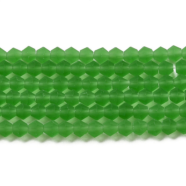 

PandaHall Imitate Austrian Crystal Frosted Glass Beads Strands, Grade AA, Faceted, Bicone, Lime Green, 3x2.5mm, Hole: 0.7mm, about...