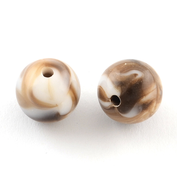 

PandaHall Opaque Acrylic Beads, Round, Camel, 8mm, Hole: 1.5mm, about 1800pcs/500g Acrylic Round Brown