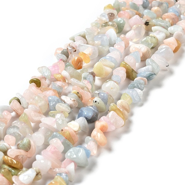 

PandaHall Natural Morganite Beads Strands, Chips, 5~8x5~8mm, Hole: 0.8mm, 32''(81.28cm) Morganite Chip