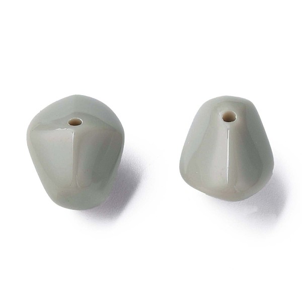 

PandaHall Opaque Acrylic Beads, Nuggets, Dark Gray, 12.5x18x13mm, Hole: 1.6mm, about 360pcs/500g Acrylic Nuggets