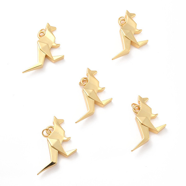 

PandaHall Rack Plating Brass Pendants, Long-Lasting Plated, Cadmium Free & Nickel Free & Lead Free, Kangaroo, Real 18K Gold Plated...