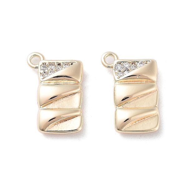 

PandaHall Brass Micro Pave Clear Cubic Zirconia Charms, Rectangle Charms, Real 18K Gold Plated, 13.5x9x3mm, Hole: 1.2mm Brass+Cubic Zirconia...