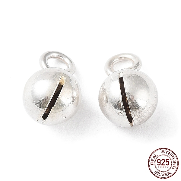 

PandaHall 925 Sterling Silver Pendants, Soniferous Bell Charm, Silver, 8.2x5.2x5.1mm, Hole: 1.6mm Sterling Silver Bell