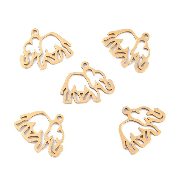 

PandaHall Ion Plating(IP) 201 Stainless Steel Pendants, Elephant, Golden, 16x20x1mm, Hole: 1.6mm 201 Stainless Steel Elephant