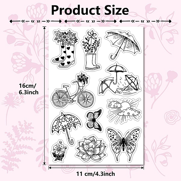 

PandaHall Custom PVC Plastic Clear Stamps, for DIY Scrapbooking, Photo Album Decorative, Cards Making, Stamp Sheets, Film Frame, Shoes...