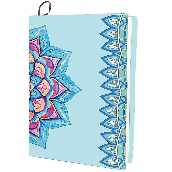 

PandaHall CRASPIRE Flower Stretchable Book Cover Floral Blue Washable Reusable Large Nylon Book Protector 9.4x15.7 Inch Elastic Notebook...