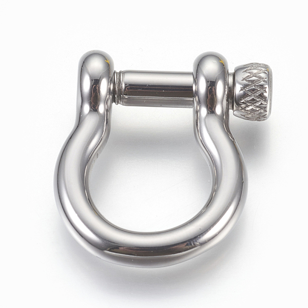 

PandaHall 304 Stainless Steel Screw D-Ring Anchor Shackle Clasps, Stainless Steel Color, 31.5x27x9.5mm, 17x20mm Inner Diameter 304 Stainless...