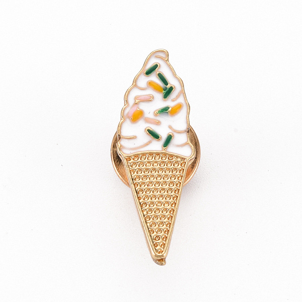 

PandaHall Rack Plating Alloy Enamel Brooches, Enamel Pins, with Brass Butterfly Clutches, Ice Cream, Cadmium Free & Nickel Free & Lead Free...