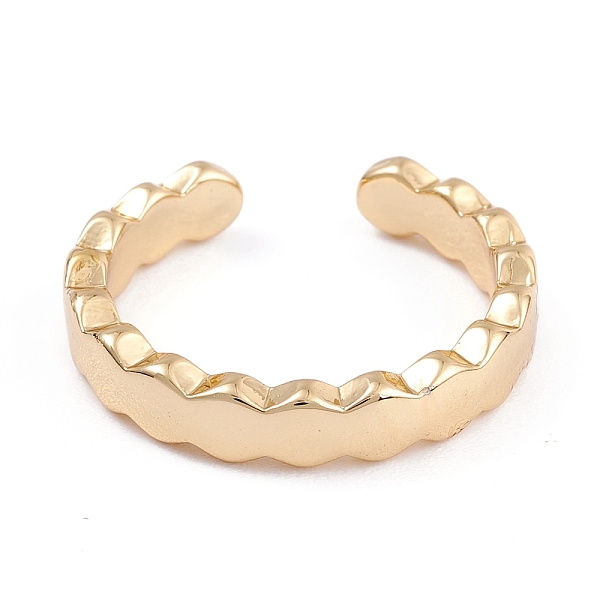 

PandaHall Brass Cuff Rings, Open Rings, Long-Lasting Plated, Real 18K Gold Plated, 4mm, Inner Diameter: 17.5mm Brass