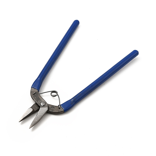 

PandaHall 65# Carbon Steel Jewelry Pliers, Flat Nose Pliers, Dark Blue, 19x11.2x0.9cm Carbon Steel