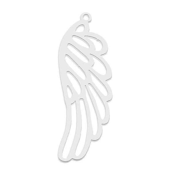 

PandaHall 201 Stainless Steel Pendants, Laser Cut, Wing, Stainless Steel Color, 40x14x1mm, Hole: 1.6mm 201 Stainless Steel Wing
