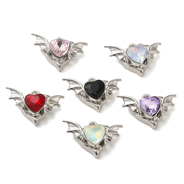 

PandaHall Spray Painted Alloy Micro Pave Cubic Zirconia Pendants, Heart, Mixed Color, 15.5x23.5x8mm, Hole: 1.8mm Alloy+Cubic Zirconia..., Multicolor