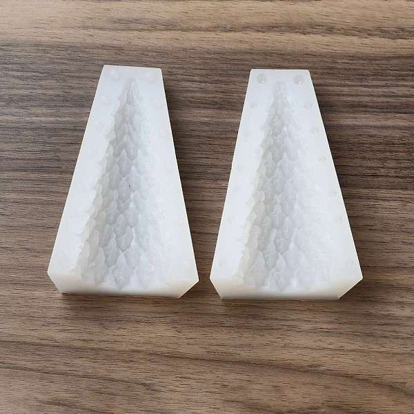 3D Christmas Tree DIY Candle Two Parts Silicone Molds