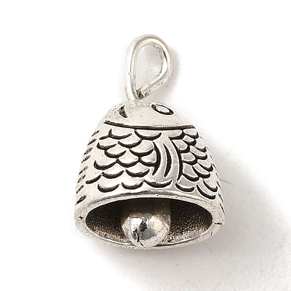 

PandaHall Tibetan Style Alloy Charms, Cadmium Free & Lead Free, Fish Shape Bell Charms, Antique Silver, 14x9.5x8mm, Hole: 2mm Alloy Bell