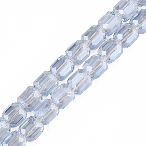

PandaHall Electroplate Transparent Glass Beads Strands, Faceted, Column, Mixed Color, 8x8mm, Hole: 1.2mm, about 79~80pcs/strand, 25.59..., Multicolor