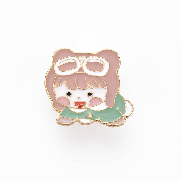 

PandaHall 4Pcs 4 Style Cute Boys and Girls Enamel Pin, Human Shape Brass Brooch for Backpack Clothes, Light Gold, Nickel Free & Lead Free..., Multicolor