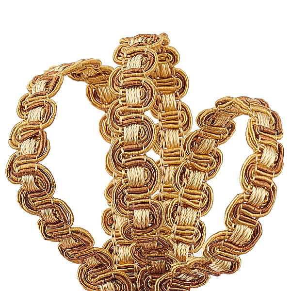 

PandaHall FINGERINSPIRE 13 Yards Gimp Braid Trim Gold S Woven Braid Trim 3/8 inch Basic Trim Decorative Gimp Braid Sewing Polyester...