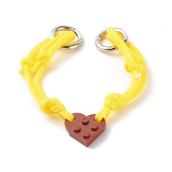 

PandaHall Polyester & Spandex Cord Bracelet Sets, with Resin Building Blocks Charms, Rectangle, Yellow, 12-5/8~13.54 inch(32.2~34.4cm)...