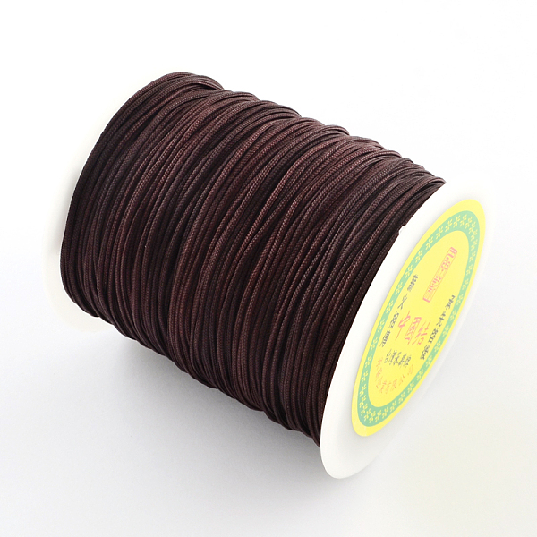 

PandaHall Nylon Thread, Coconut Brown, 1mm, about 153.1 yards(140m)/roll Nylon Brown