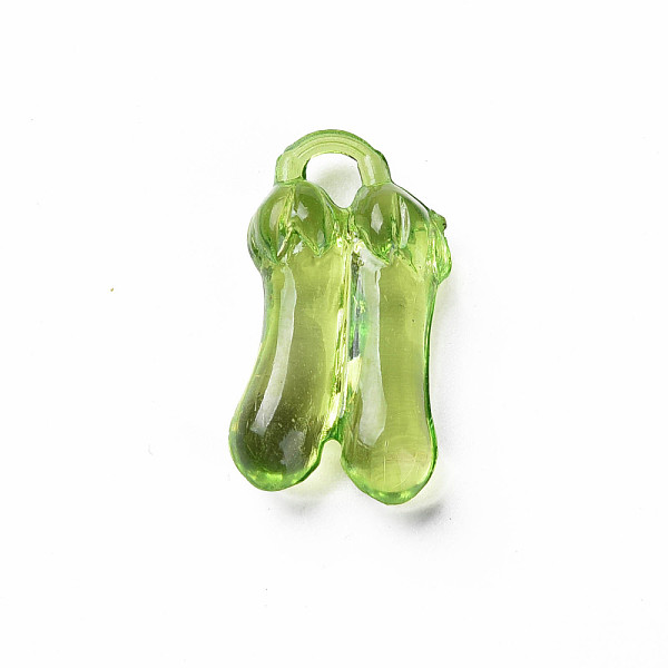 

PandaHall Transparent Acrylic Pendants, Eggplant, Mixed Color, 24x13x7.5mm, Hole: 2.5mm, about 540pcs/500g Acrylic Vegetables Multicolor