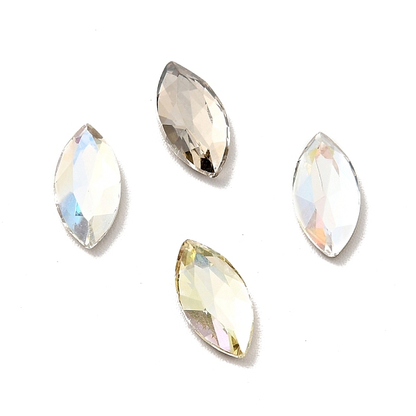 

PandaHall K9 Glass Rhinestone Cabochons, Flat Back & Back Plated, Faceted, Horse Eye, Mixed Color, 10x5x2.5mm Glass Rhinestone Horse Eye..., Multicolor