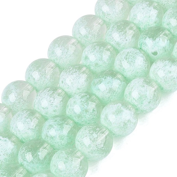 Brins de perles de verre transparentes à moitié peintes à la bombe