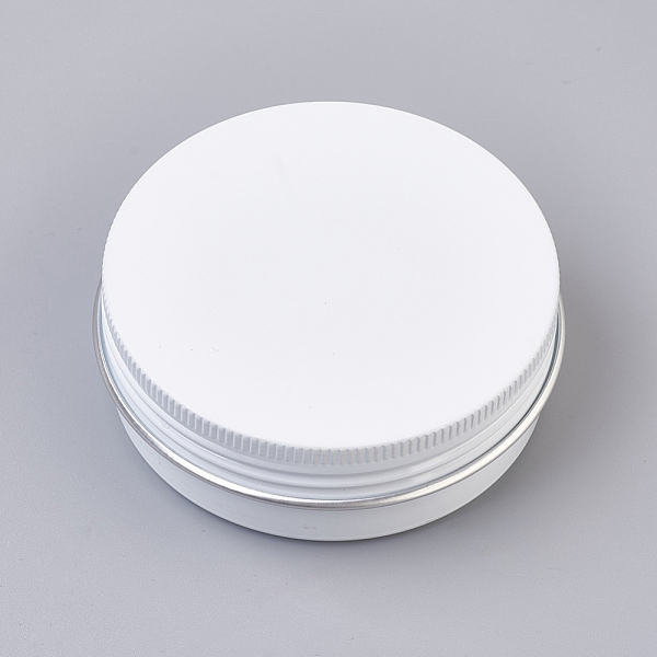 

PandaHall Round Aluminium Tin Cans, Aluminium Jar, Storage Containers for Cosmetic, Candles, Candies, with Screw Top Lid, White, 6.8x2.5cm...