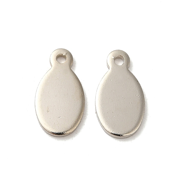

PandaHall Brass Stamping Blank Tag Pendants, Soldered, Oval, Platinum, 13x7x1mm, Hole: 1.3mm Brass Oval