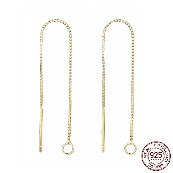 

PandaHall 925 Sterling Silver Ear Stud Findings, with 925 Stamp, Golden, 70~72mm, Hole: 1.5mm, Pin: 0.6mm Sterling Silver