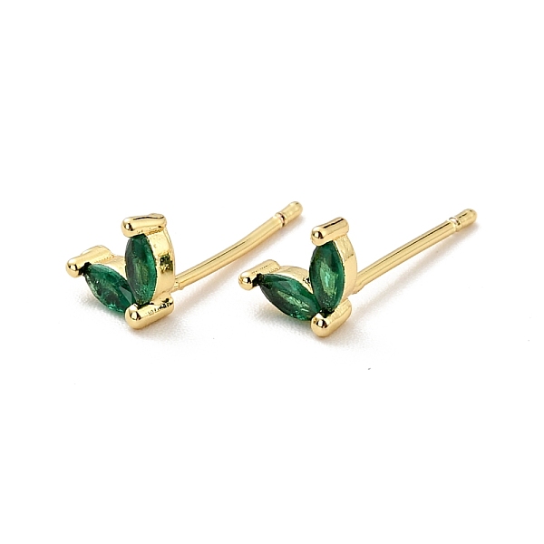 

PandaHall Cubic Zirconia Oval Stud Earrings, Real 18K Gold Plated Brass Jewelry for Women, Cadmium Free & Nickel Free & Lead Free, Green...