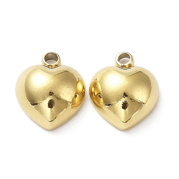 

PandaHall Ion Plating(IP) 304 Stainless Steel Charms, with Crystal Rhinestone, Heart Charm, Real 18K Gold Plated, 8.5x6x3.5mm, Hole: 1mm..., Clear